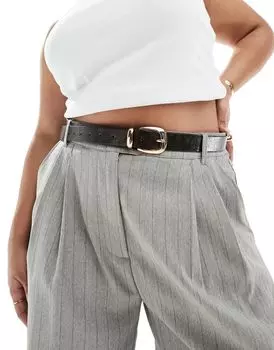 Темно-коричневый ремень для джинсов ASOS DESIGN CURVE