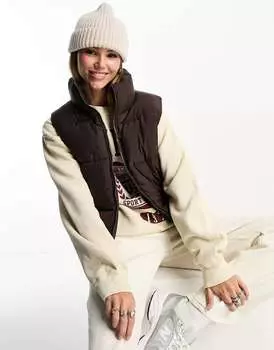 Темно-коричневый свободный жилет New Look