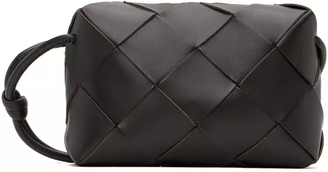 Темно-красная маленькая сумка для фотоаппарата с кассетой Bottega Veneta