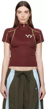 Темно-красная велосипедная футболка Open Yy