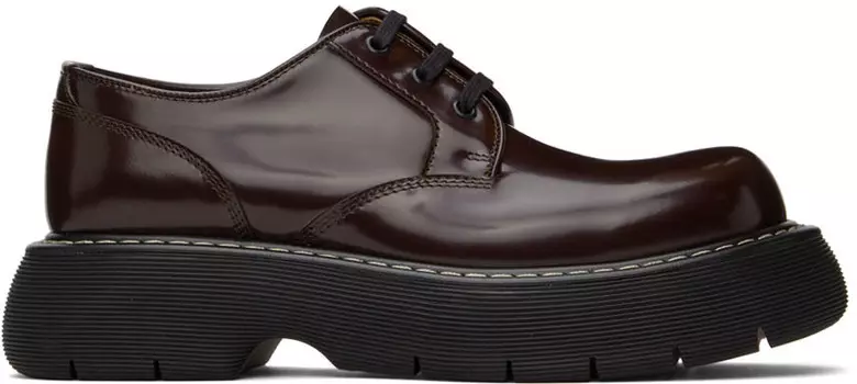 Темно-красные ботинки на шнуровке Swell Bottega Veneta