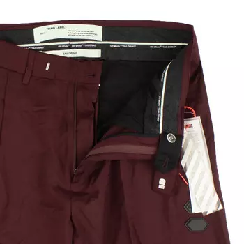 Темно-красные костюмные брюки оверсайз Off-White