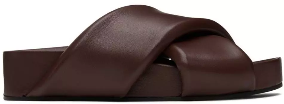 Темно-красные сандалии с запахом Jil Sander