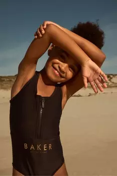 Темно- купальник на молнии Baker By Ted Baker, синий