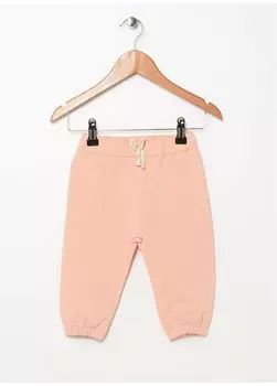 Темно-розовые эластичные однотонные спортивные штаны для маленьких девочек 22FWG-49 Mammaramma, темно-розовый