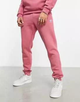 Темно-розовые джоггеры с логотипом adidas Originals Trefoil Essentials