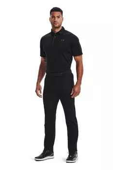 Темно- рубашка-поло из технического гольфа Under Armour, черный