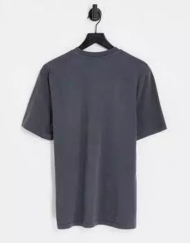 Темно-серая футболка Coney Island Picnic с принтом на груди