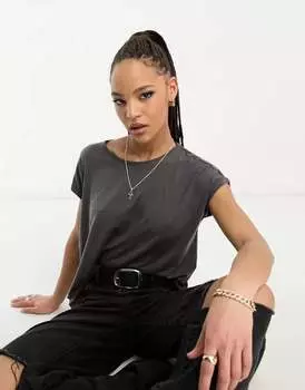 Темно-серая футболка с круглым вырезом Vero Moda Aware