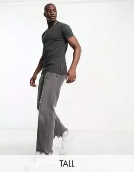 Темно-серая футболка с логотипом FCUK Tall