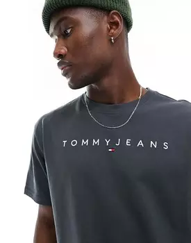 Темно-серая футболка с логотипом Tommy Jeans