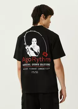 Темно-серая футболка с принтом логотипа 44 Label Group