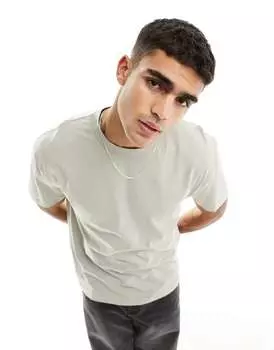 Темно-серая футболка свободного кроя ASOS