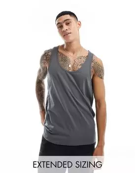 Темно-серая майка ASOS DESIGN