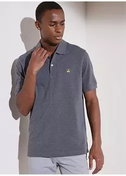 Темно-серая мужская футболка-поло BBSP23MTS031 Brooks Brothers, серый