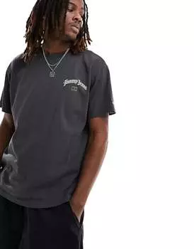 Темно-серая непринужденная футболка с логотипом и аркой на спине Tommy Jeans