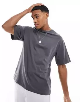 Темно-серая оверсайз-футболка ADPT с принтом Angel of Solace на спине