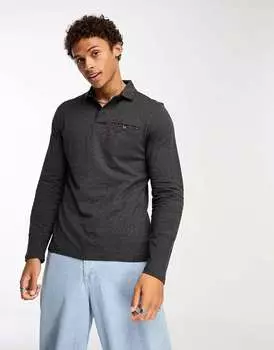 Темно-серая рубашка поло с длинными рукавами Barbour Corpatch