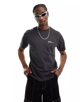 Темно-серая свободная футболка Dr Denim Trooper