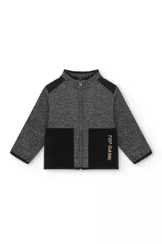 Темно-серая толстовка для мальчика на молнии Charanga
