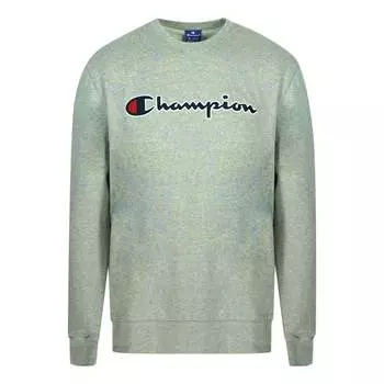 Темно-Серая толстовка с классическим логотипом и надписью Champion, серый