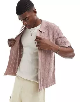 Темно-серая трикотажная рубашка-поло на пуговицах крючком Abercrombie & Fitch