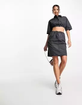 Темно-серая юбка длиной до колен с парашютом ASOS DESIGN ASOS DESIGN, темно-серый