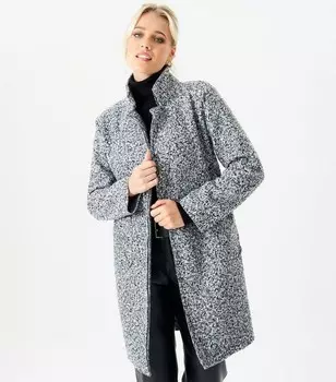 Темно-серое пальто из букле Gini London Gini London, темно-серый