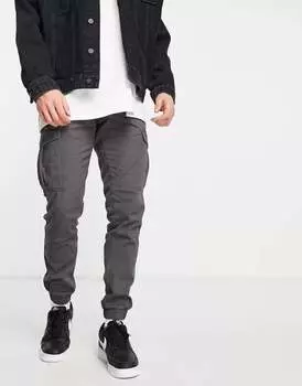 Темно-серые брюки-карго узкого кроя Jack & Jones Intelligence