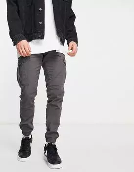 Темно-серые брюки карго узкого кроя Jack & Jones Intelligence