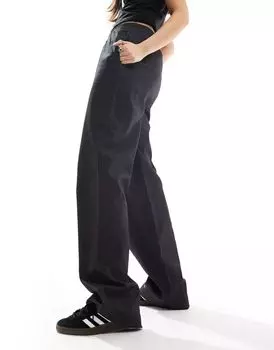 Темно-серые брюки Noisy May со присборенным поясом