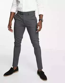 Темно-серые брюки-скинни ASOS