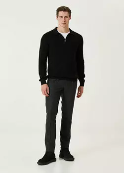 Темно-серые брюки со складками Rota