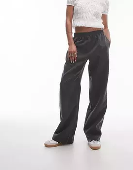 Темно-серые джоггеры на пуговицах Topshop