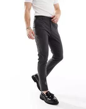 Темно-серые классические брюки скинни ASOS DESIGN