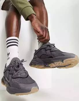 Темно-серые кроссовки adidas Originals Ozweego