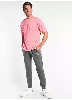 Темно-серые мужские спортивные штаны стандартной посадки с нормальной талией и принтом Ucla