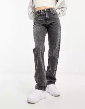 Темно-серые прямые джинсы в стиле 90-х ASOS DESIGN