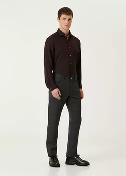 Темно-серые шерстяные джинсовые брюки Zegna