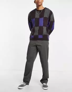Темно-серые свободные брюки чинос ASOS DESIGN