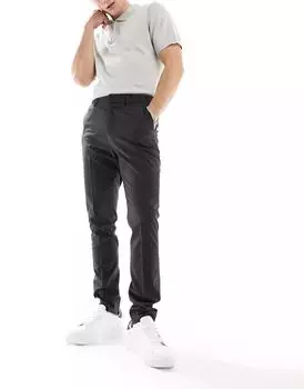 Темно-серые узкие брюки ASOS