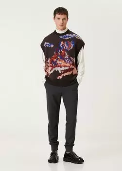 Темно-серые узкие брюки Wooyoungmi