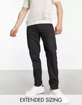 Темно-серые узкие нарядные брюки ASOS DESIGN