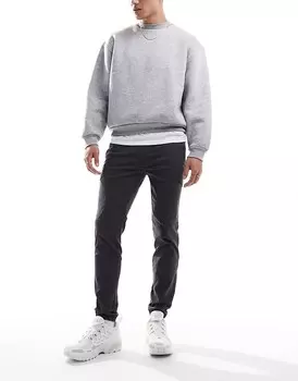 Темно-серые зауженные брюки карго с поясом Only & Sons