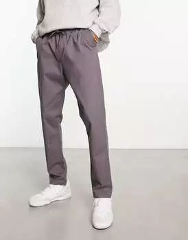 Темно-серые зауженные чиносы ASOS DESIGN