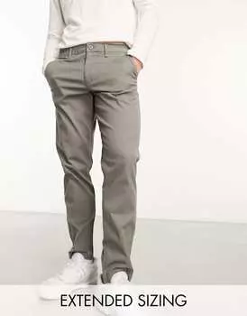 Темно-серые зауженные чиносы ASOS DESIGN