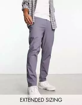 Темно-серые зауженные чиносы ASOS DESIGN