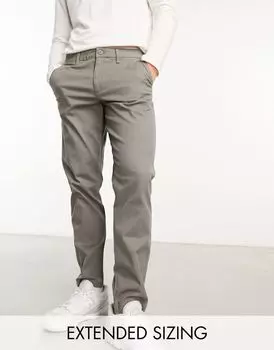 Темно-серые зауженные чиносы ASOS DESIGN