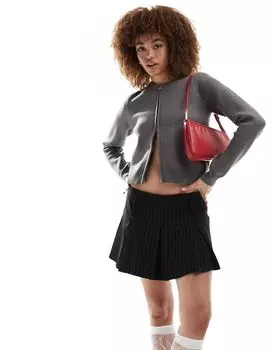 Темно-серый кардиган на молнии Motel