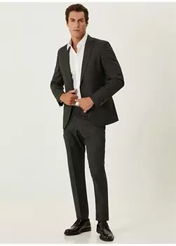 Темно-серый мужской костюм узкого кроя с нормальной талией 1089599 Network, серый